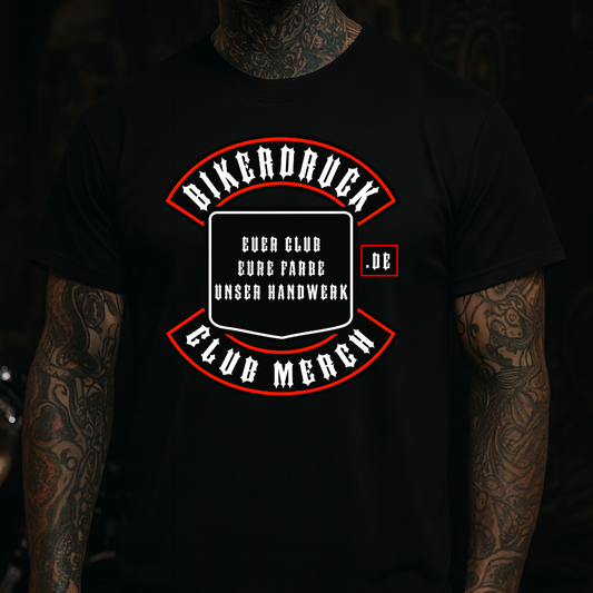 Individuelles Biker T-Shirt mit Clublogo und Rückenprint