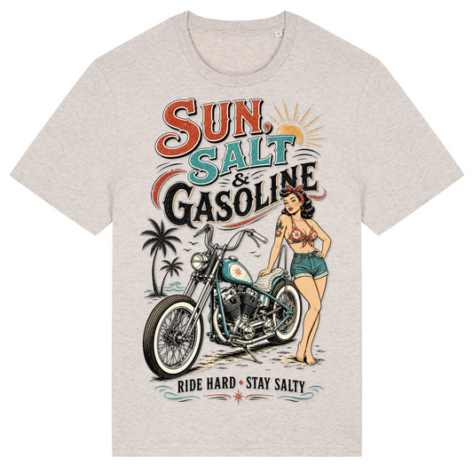 SUN SALT & GASONINE HERREN T-SHIRT - Heather Haze Grey 
