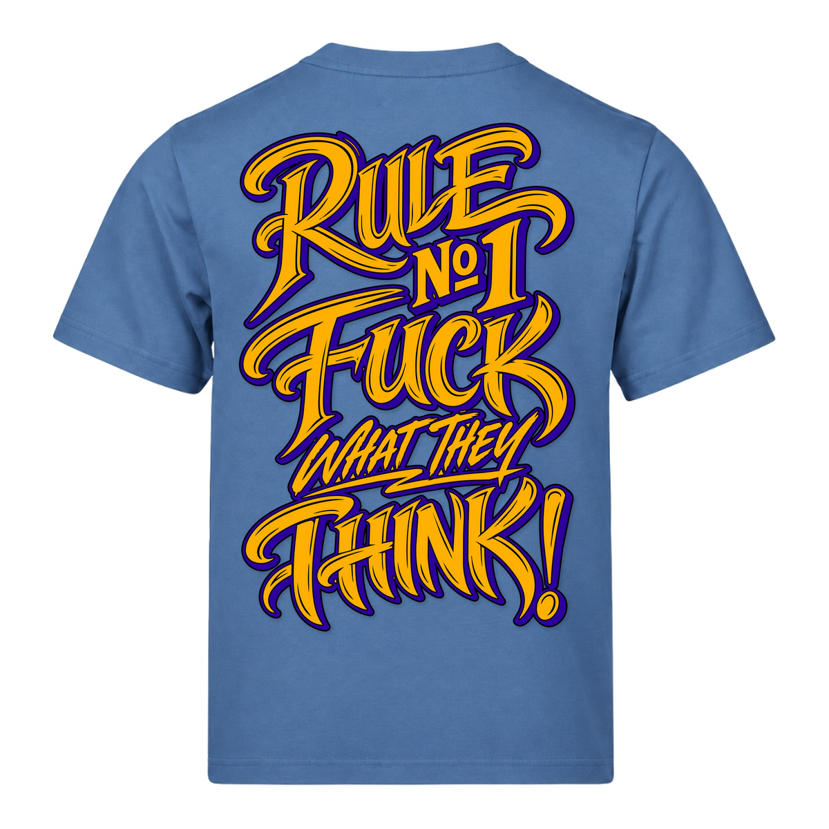 Rule NO1 FWTT 220g Loose Fit T-Shirt - Ocean Blue - Rueckseite