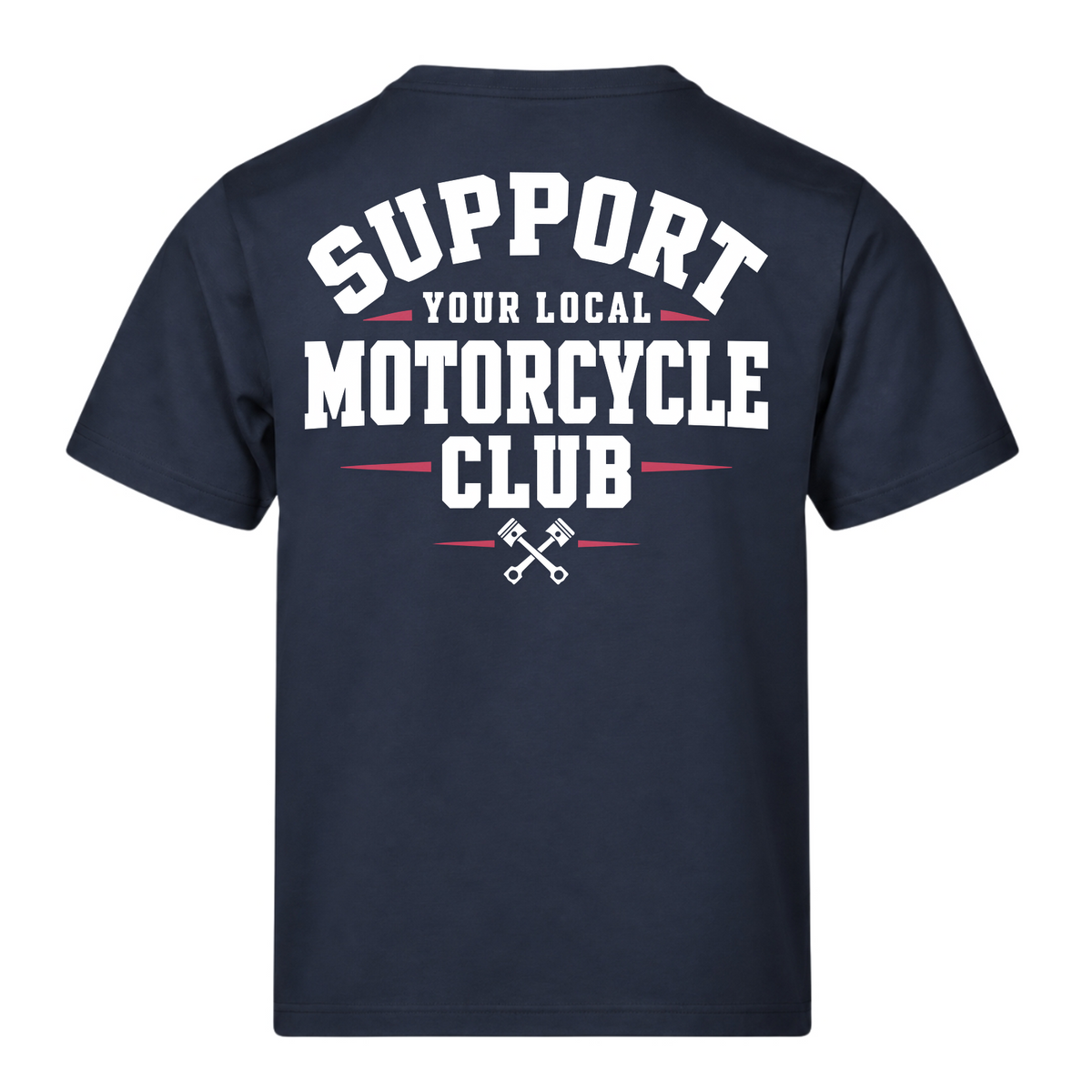 Support Your Local Motorcycle Club 220g Tshirt Loose Fit - Ink - Rueckseite