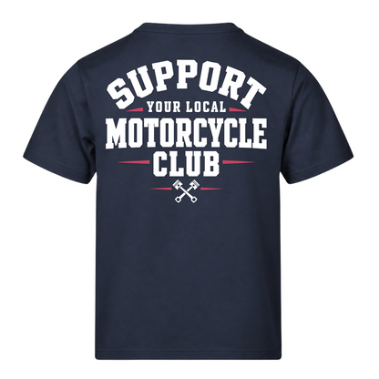 Support Your Local Motorcycle Club 220g Tshirt Loose Fit - Ink - Rueckseite