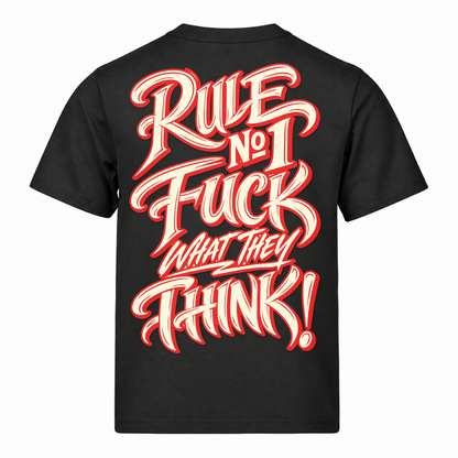 Rule NO1 220g T-Shirt - Black - Rueckseite