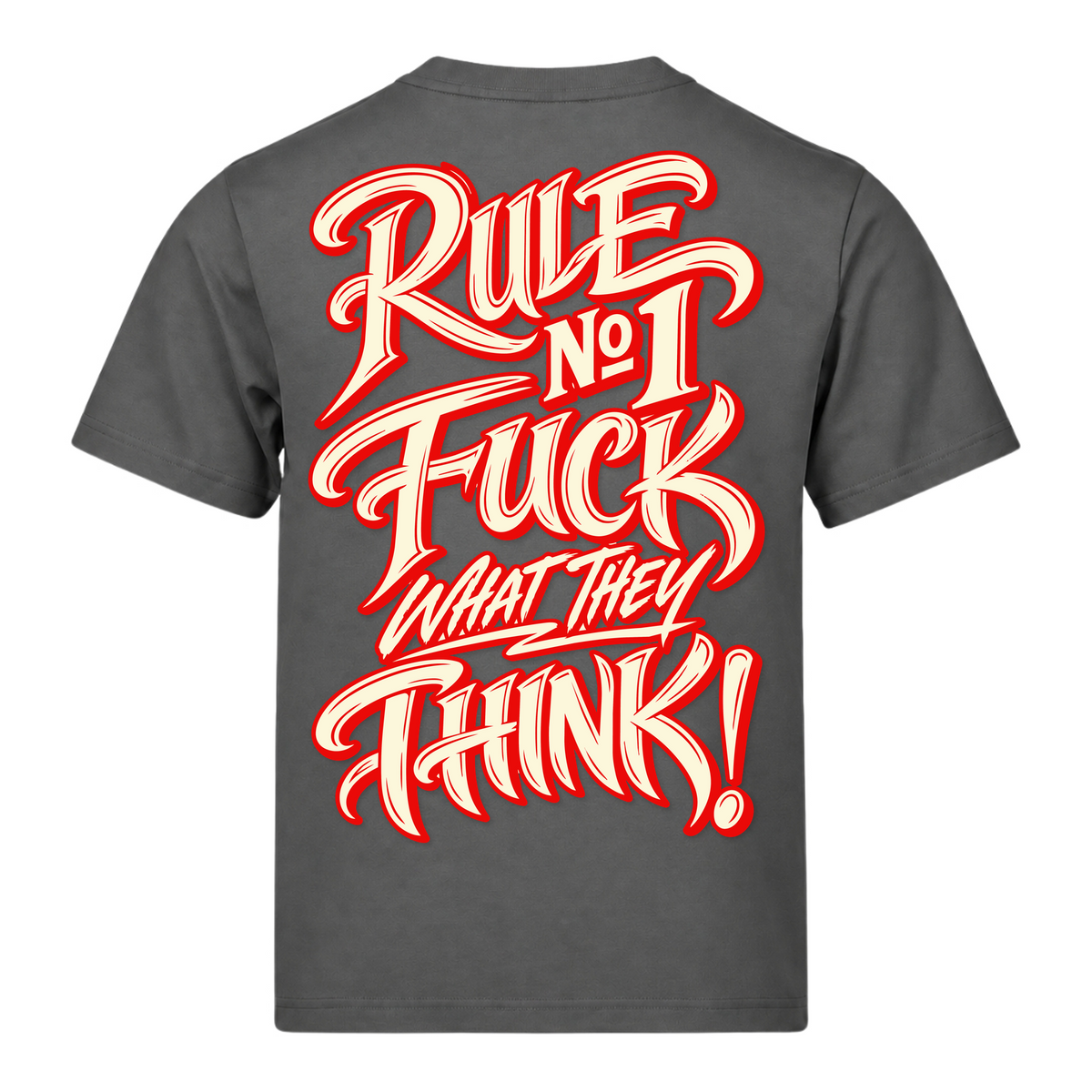 Rule NO1 220g T-Shirt - Powder Grey - Rueckseite