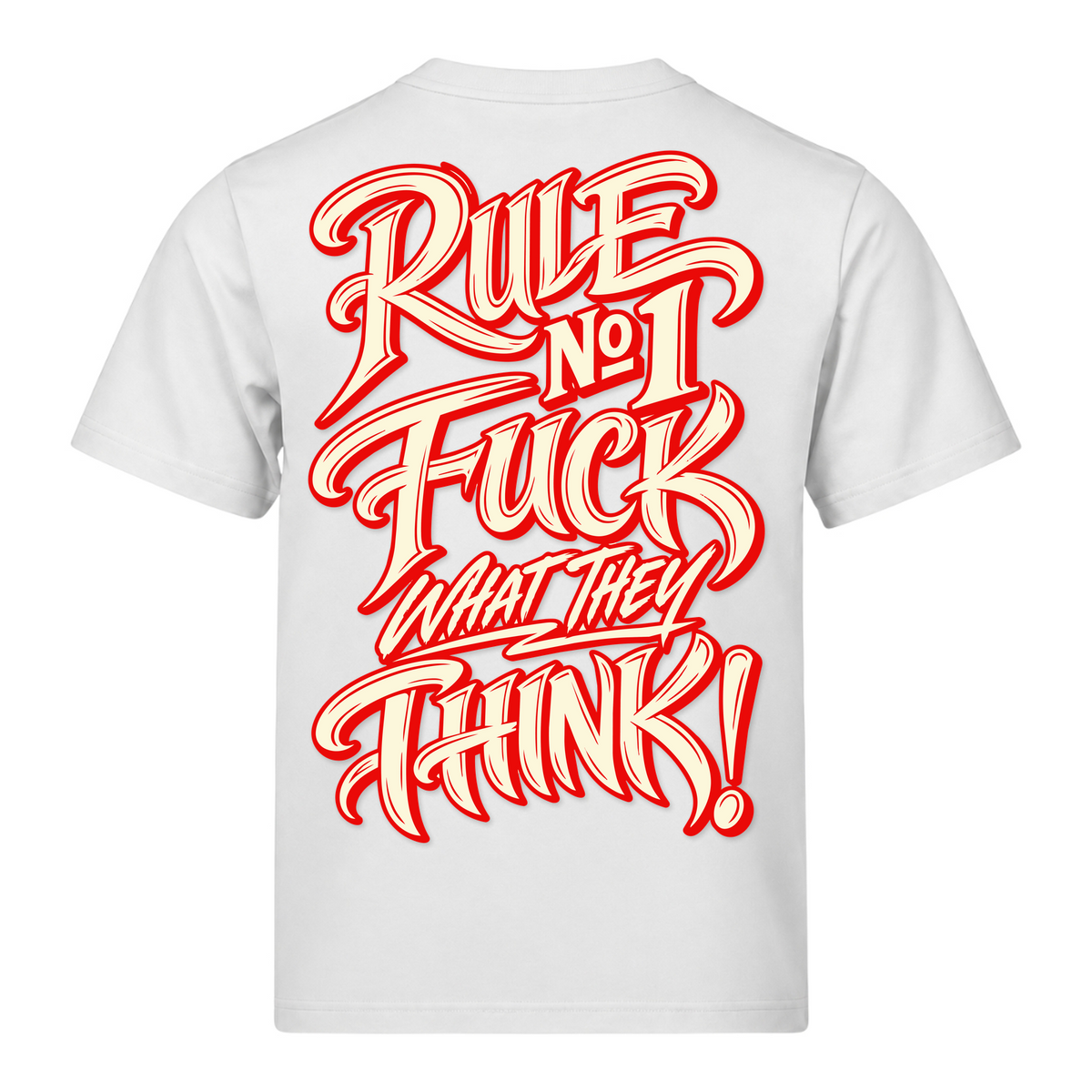 Rule NO1 220g T-Shirt - White - Rueckseite