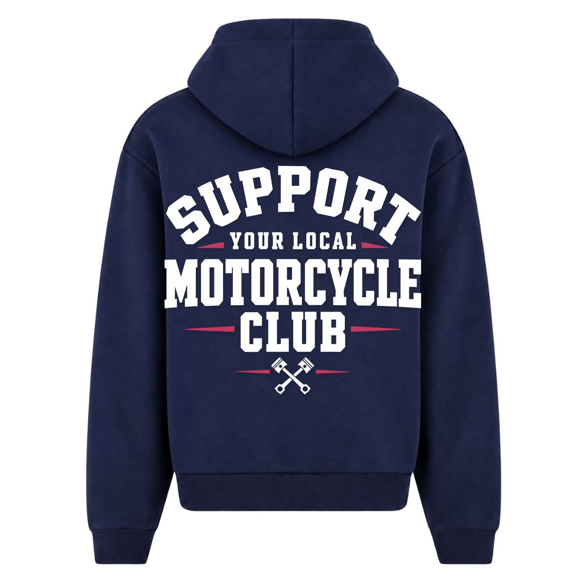 SYLMC Fluffy Oversize Zipper  - Navy - Rueckseite
