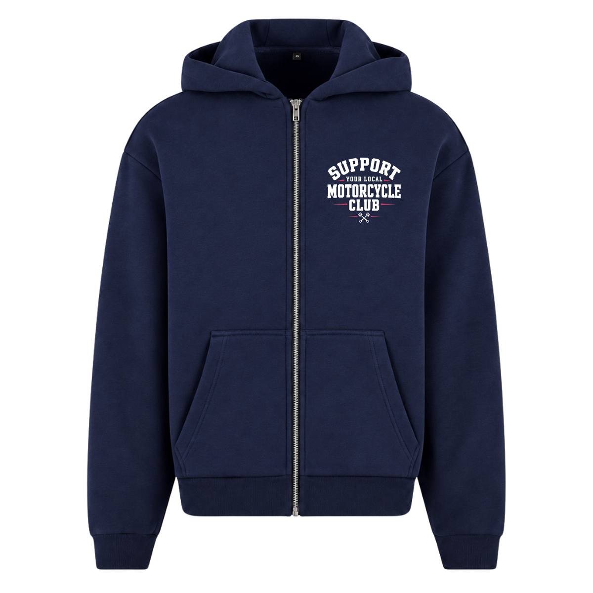 SYLMC Fluffy Oversize Zipper  - Navy