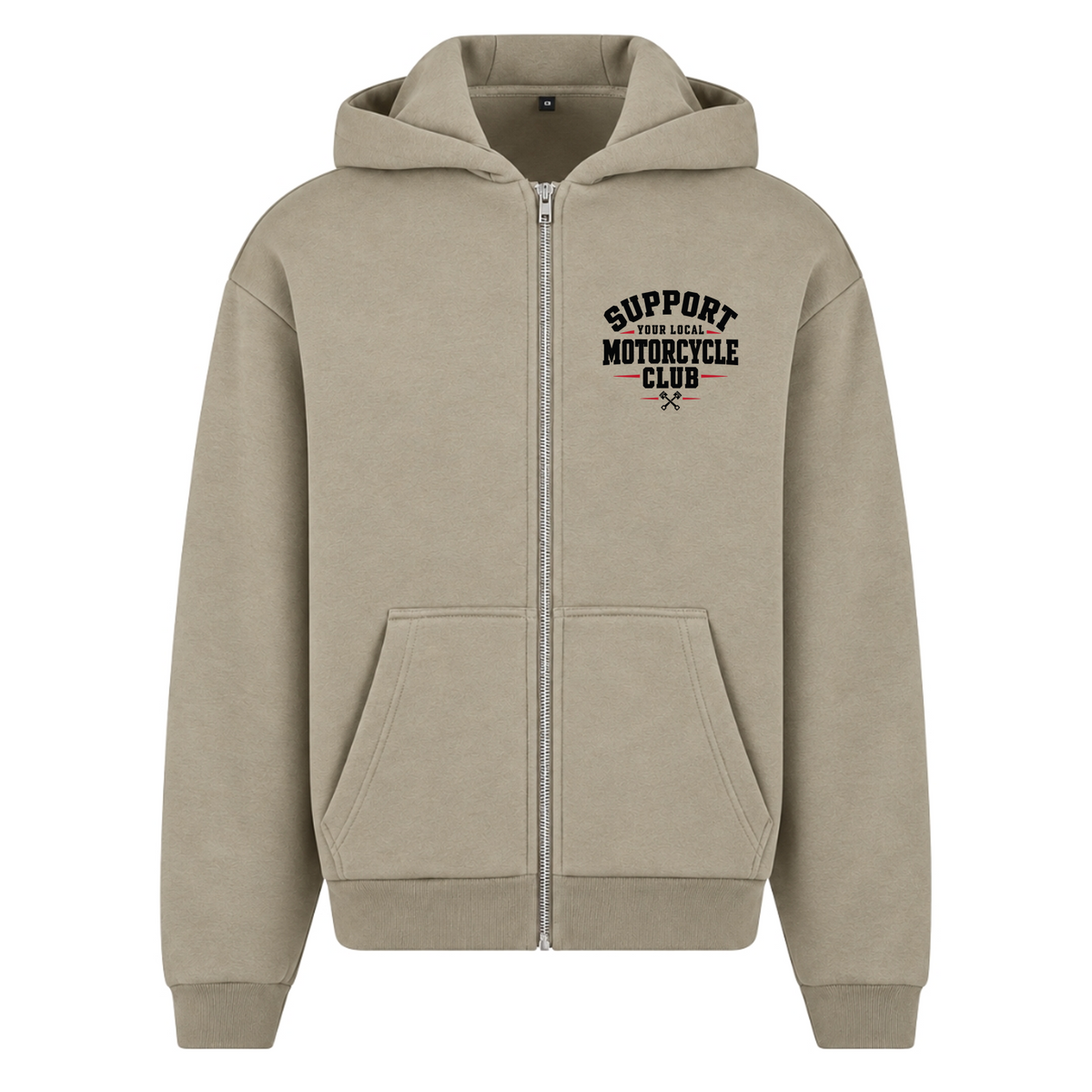 SYLMC Fluffy Oversize Zipper  - Pale Olive