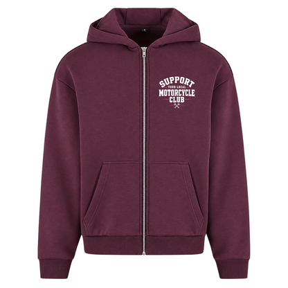 SYLMC Fluffy Oversize Zipper  - Plum Purple