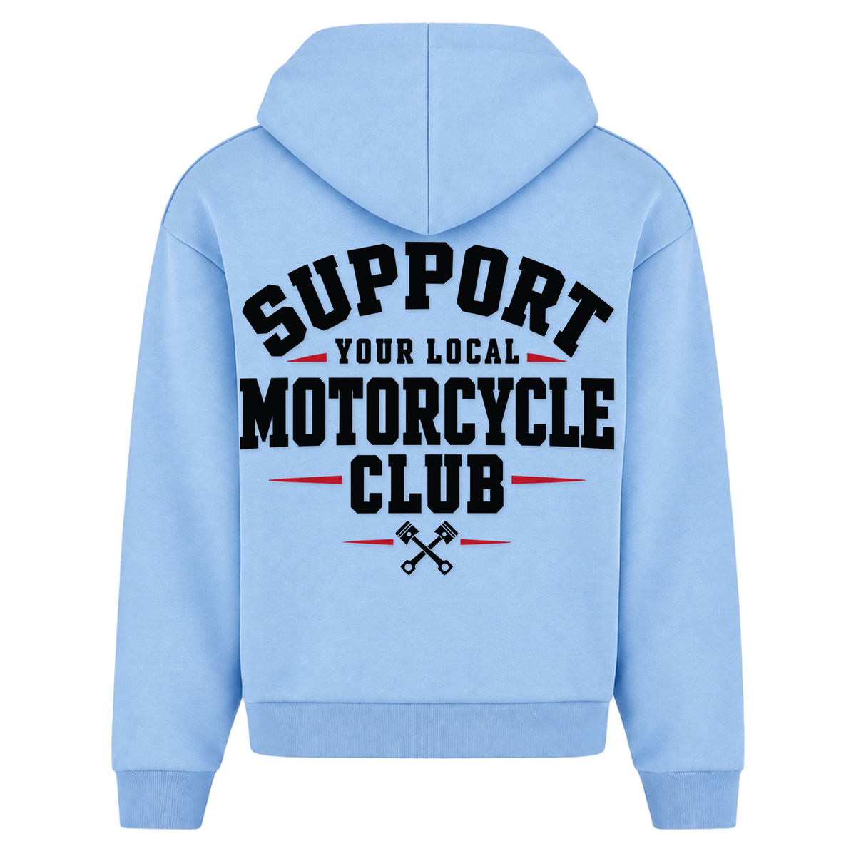 SYLMC Fluffy Oversize Zipper  - Powder Blue - Rueckseite