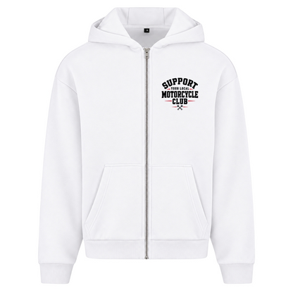 SYLMC Fluffy Oversize Zipper  - White