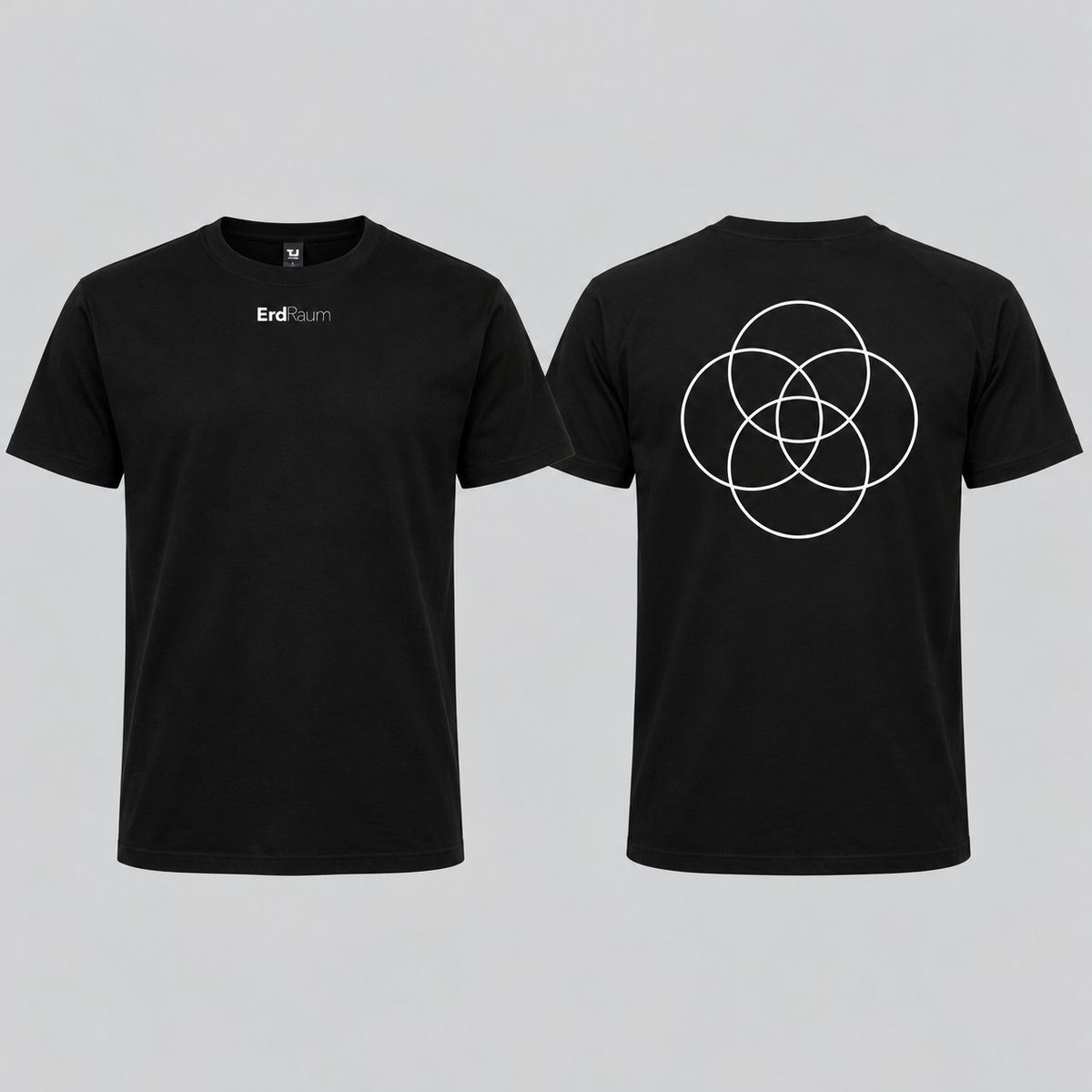 Erdraum T-Shirt TJ1160 Schwarz Vorder- und Rückseite