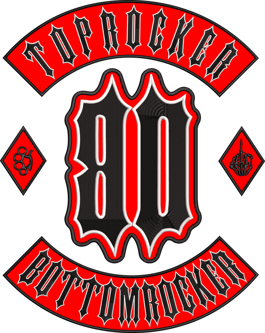 Position von Toprocker und Bottomrocker auf einer Motorradkutte